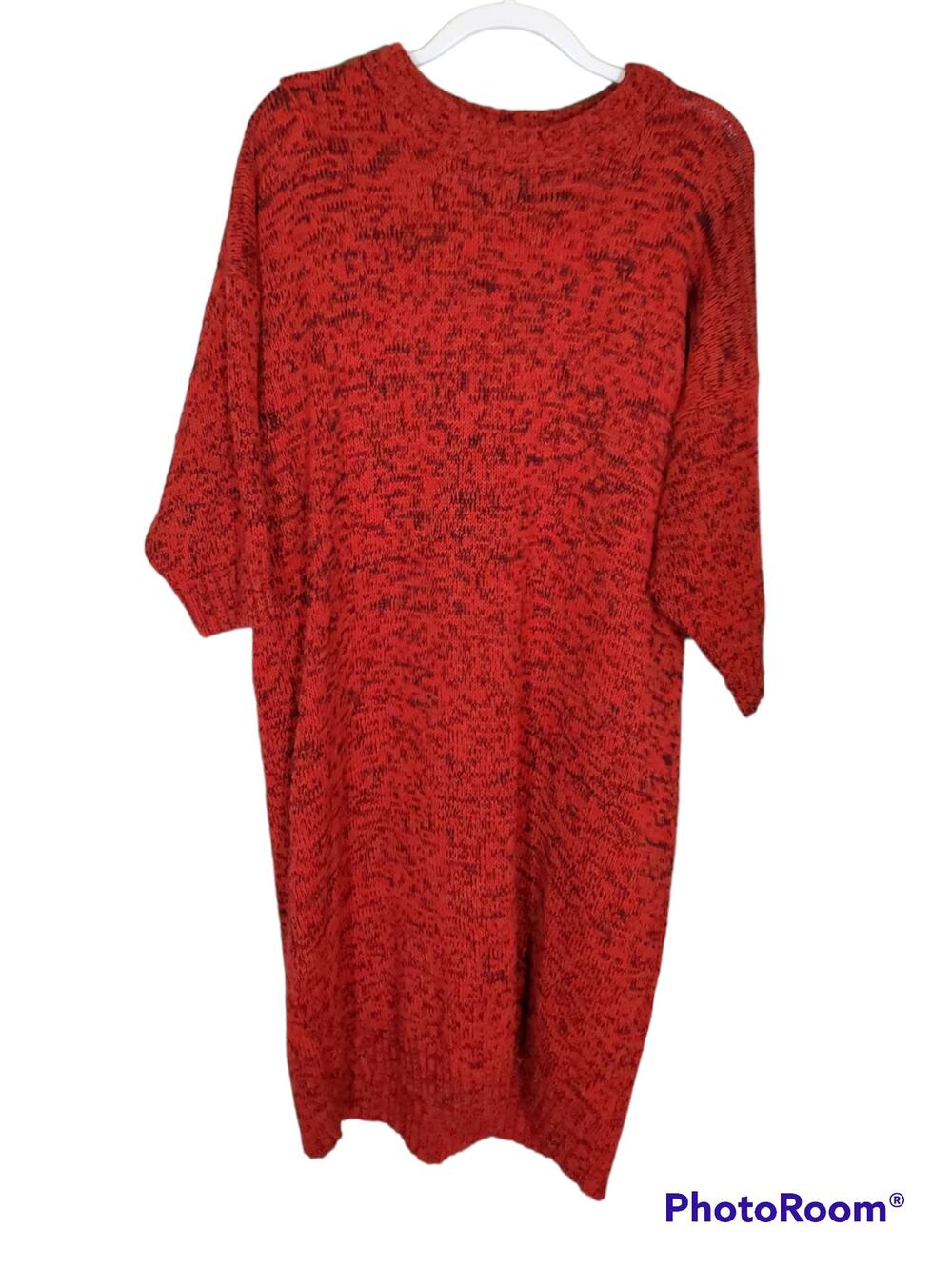 Venezia | Vintage Red & Black Sweater Dress| Size OS